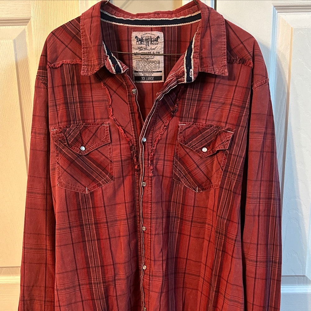 Levi Strauss and co two horse brand long sleeve button up shirt